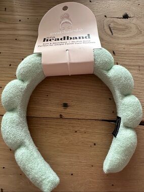 Great hair day spa headband - Mint Green- Terry cloth